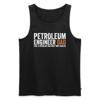 Papa - Petroleum Engineer - Men's Premium Organic Tank Top - black - Front - AI Model Male 178 light (178cm)