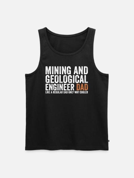 Father - Geological mining engineer - Men's Premium Organic Tank Top - black