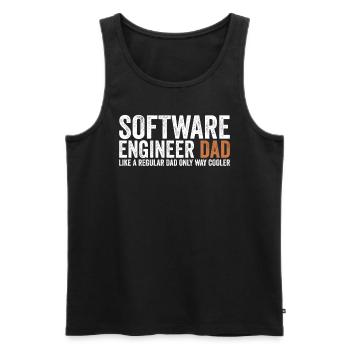 Father - Software Engineer - Men's Premium Organic Tank Top - black - Front - AI Model Male 178 light (178cm)