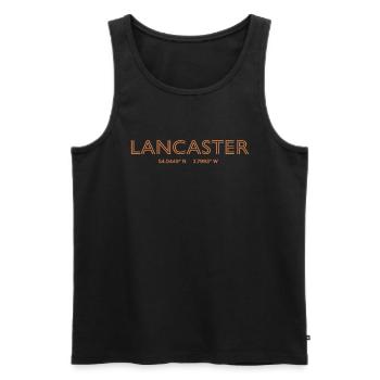 USA Stadt Koordinaten - Lancaster - Männer Premium Bio Tank Top - Schwarz - Vorne - AI Model Male 178 light (178cm)