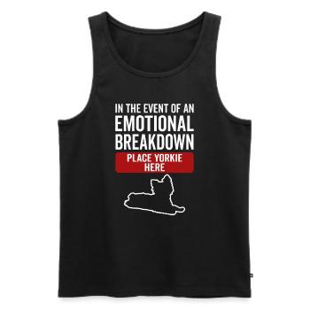 Emotional - Hund Yorkie - Männer Premium Bio Tank Top - Schwarz - Vorne - Michal (187cm)