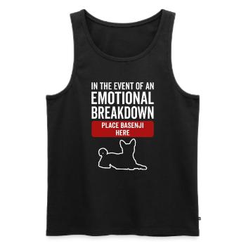 Emotional - Hund Basenji - Männer Premium Bio Tank Top - Schwarz - Vorne - Michal (187cm)