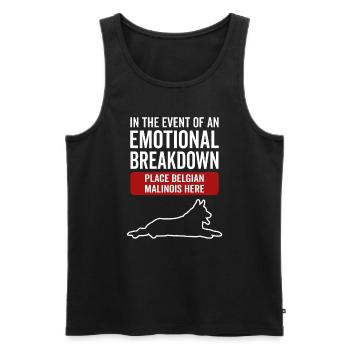 Emotional - Belgian Malinois dog - Men's Premium Organic Tank Top - black - Front - Michal (187cm)