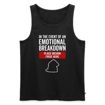 Émotionnel - Dog Bichon Frise - Débardeur bio Premium Homme - noir - Devant - Michal (187cm)
