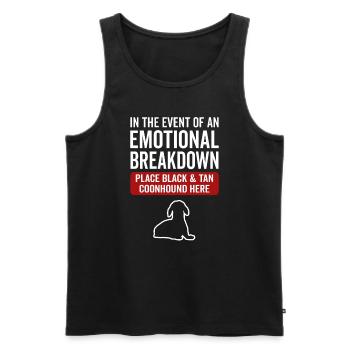 Emotional - Dog Black and Brown Coonhound - Men's Premium Organic Tank Top - black - Front - Michal (187cm)