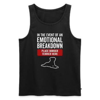 Emotional - Hundegrenze Terrier - Männer Premium Bio Tank Top - Schwarz - Vorne - Michal (187cm)