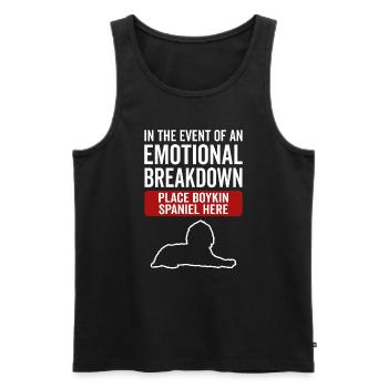 Emotional - Dog Boykin Spaniel - Männer Premium Bio Tank Top - Schwarz - Vorne - Michal (187cm)
