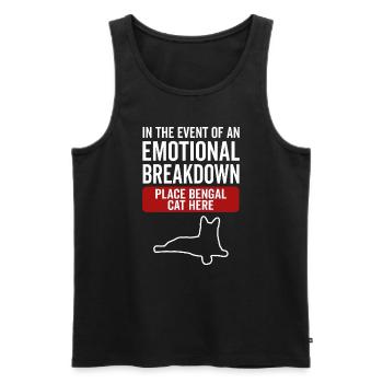 Emotional - Bengalische Katze - Männer Premium Bio Tank Top - Schwarz - Vorne - AI Model Male 178 light (178cm)