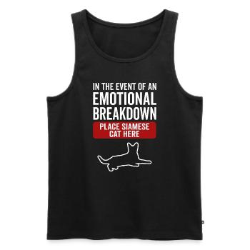 Emotional - Siamese cat - Men's Premium Organic Tank Top - black - Front - Michal (187cm)