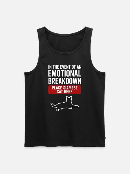 Emotional - Siamese cat - Men's Premium Organic Tank Top - black
