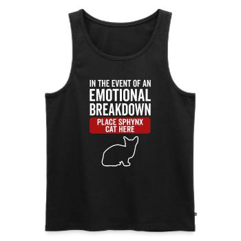 Emotional - Sphynx Cat - Men's Premium Organic Tank Top - black - Front - Michal (187cm)