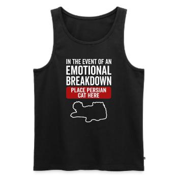 Emotional - Persian Cat - Men's Premium Organic Tank Top - black - Front - Michal (187cm)
