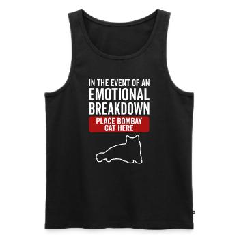 Emotional - Bombay Cat - Männer Premium Bio Tank Top - Schwarz - Vorne - AI Model Male 178 light (178cm)