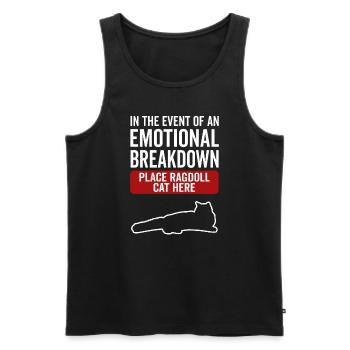 Emotional - Ragdoll Cat - Men's Premium Organic Tank Top - black - Front - Michal (187cm)