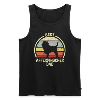 Bester Hund Dad - Affenpinscher - Männer Premium Bio Tank Top - Schwarz - Vorne - Michal (187cm)