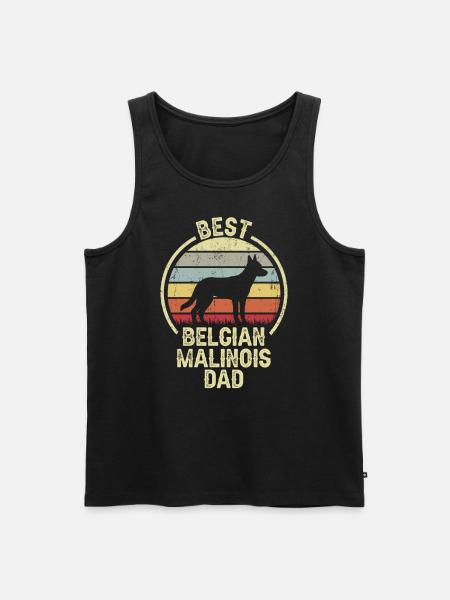 Best Dog Dad - Belgian Malinois - Men's Premium Organic Tank Top - black