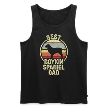 Bester Hundevater - Boykin Spaniel - Männer Premium Bio Tank Top - Schwarz - Vorne - Michal (187cm)