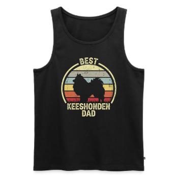 Bester Hund Dad - Keeshonden - Männer Premium Bio Tank Top - Schwarz - Vorne - Michal (187cm)