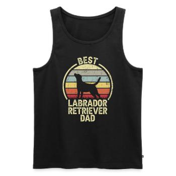 Bester Hund Dad - Labrador Retriever - Männer Premium Bio Tank Top - Schwarz - Vorne - Michal (187cm)