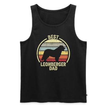 Best Dog Dad - Leonberger - Men's Premium Organic Tank Top - black - Front - AI Model Male 178 light (178cm)