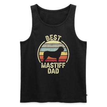 Meilleur père de chien - Mastiff - Débardeur bio Premium Homme - noir - Devant - Michal (187cm)