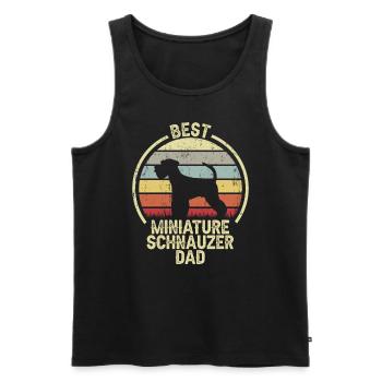 Bester Hund Dad - Miniaturschnauzer - Männer Premium Bio Tank Top - Schwarz - Vorne - Michal (187cm)