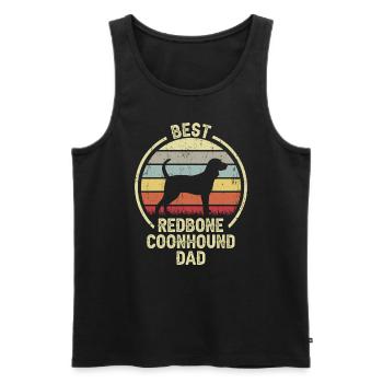 Bester Hundevater - Redbone Coonhound - Männer Premium Bio Tank Top - Schwarz - Vorne - Michal (187cm)