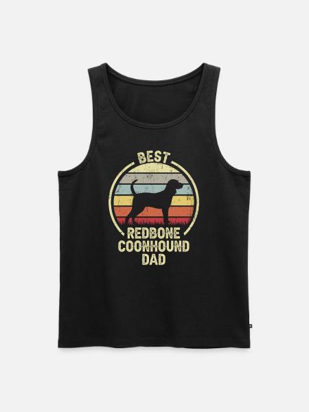 Bester Hundevater - Redbone Coonhound - Männer Premium Bio Tank Top - Schwarz