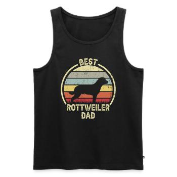 Meilleur père chien - Rottweiler - Débardeur bio Premium Homme - noir - Devant - Michal (187cm)