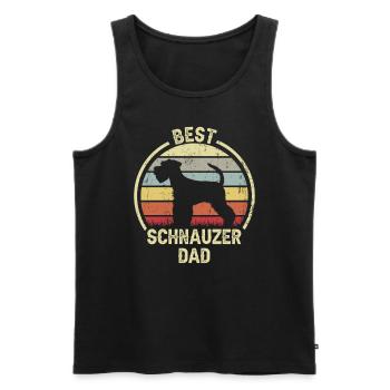 Bester Hund Dad - Schnauzer - Männer Premium Bio Tank Top - Schwarz - Vorne - AI Model Male 178 light (178cm)
