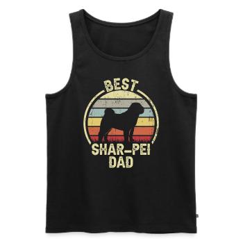 Bester Hund Dad - Shar -Pei - Männer Premium Bio Tank Top - Schwarz - Vorne - Michal (187cm)