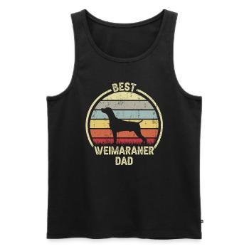 Bester Hund Dad - Weimaranerer - Männer Premium Bio Tank Top - Schwarz - Vorne - Michal (187cm)