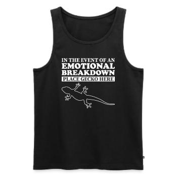 Emotional - Papa Mama Gecko - Männer Premium Bio Tank Top - Schwarz - Vorne - AI Model Male 178 light (178cm)