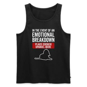 Emotional - Hund Cocker Spaniel - Männer Premium Bio Tank Top - Schwarz - Vorne - Michal (187cm)
