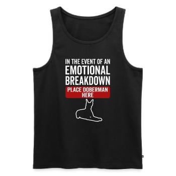 Emotional - Hundetubermann - Men's Premium Organic Tank Top - black - Front - Michal (187cm)