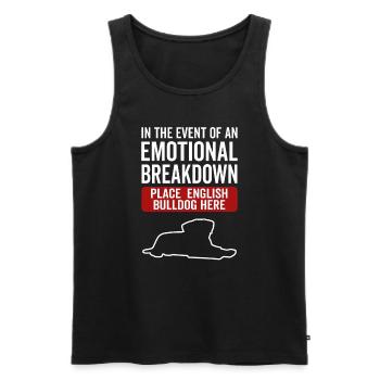Emotional - Hund Englisch Bulldogge - Männer Premium Bio Tank Top - Schwarz - Vorne - Michal (187cm)