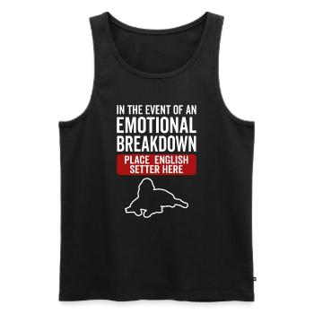 Emotional - Dog English Setter - Men's Premium Organic Tank Top - black - Front - Michal (187cm)