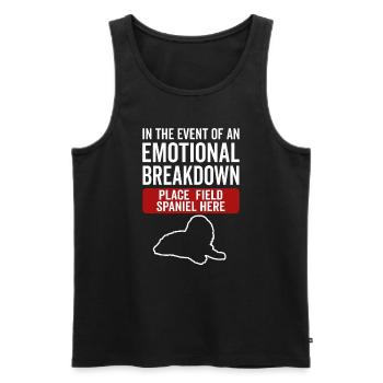 Emotional - Hundefeld Spaniel - Männer Premium Bio Tank Top - Schwarz - Vorne - Michal (187cm)