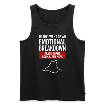 Emotional dog giant Schnauzer - Men's Premium Organic Tank Top - black - Front - AI Model Male 178 light (178cm)