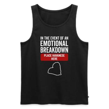 Emotional - Hund Havaneser - Männer Premium Bio Tank Top - Schwarz - Vorne - Michal (187cm)