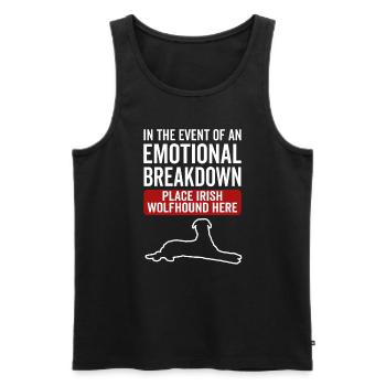 Émotionnel - Chien Irish Wolfhound - Débardeur bio Premium Homme - noir - Devant - Michal (187cm)