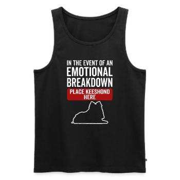 Emotional - Hund Keeshonden - Männer Premium Bio Tank Top - Schwarz - Vorne - Michal (187cm)