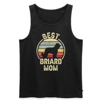Hund Mom - Briarde - Männer Premium Bio Tank Top - Schwarz - Vorne - Michal (187cm)