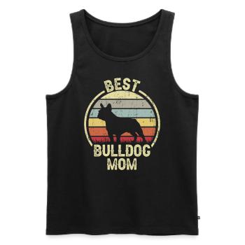 Mère de chien - Bulldog - Débardeur bio Premium Homme - noir - Devant - Michal (187cm)