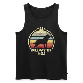 Hund Mom - Bullmastiff - Männer Premium Bio Tank Top - Schwarz - Vorne - Michal (187cm)