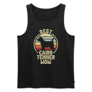 Hund Mom - Cairn Terrier - Männer Premium Bio Tank Top - Schwarz - Vorne - Michal (187cm)