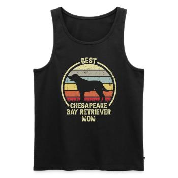 Hund Mom - Chesapeake Bay - Männer Premium Bio Tank Top - Schwarz - Vorne - Michal (187cm)