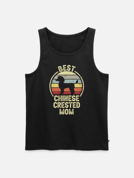 Dog Mom - Chinese Crested - Men's Premium Organic Tank Top - black