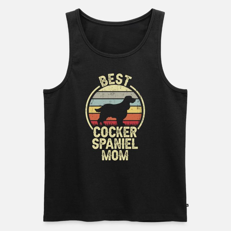 Hund Mom - Cocker Spaniel - Männer Premium Bio Tank Top - Schwarz