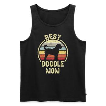 Dog Mom - Doodle - Men's Premium Organic Tank Top - black - Front - Michal (187cm)